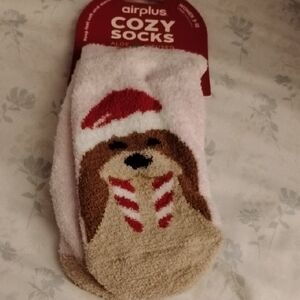 Cozy Socks for Dogs Patterned Pink Plush Slippers